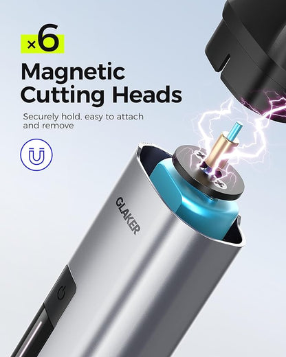 GLAKER Beard Grooming Kit - All in One Hair Cutting Kits, Electronic Shaving Razor, Professional Barber Kit, Mens Body Hair Shaver, Cordless Nose Hair Trimmer, Rechargeable Hair Clippers for Men
