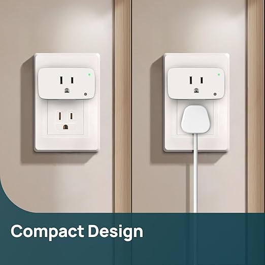 Linkind Matter Smart Plug with LED Night Light, Work with Alexa, Apple Home, Google, Smart Outlet 15A/1800W, Dusk to Dawn, Plug in Wall, Timer&Schedule, ETL&FCC Certified, 2.4GHz Wi-Fi Only, 1 Pack