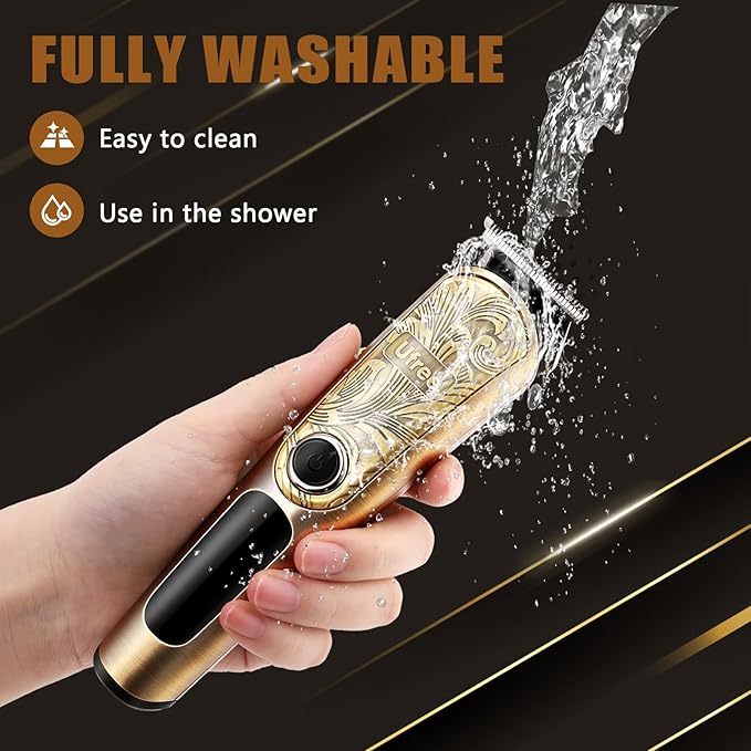 Ufree Gifts for Men, Beard Trimmer with Charging Stand, IPX7 Waterproof Electric Razor Shavers for Men, Clippers for Hair Cutting, Mens Grooming Kit for Mustache Nose Facial Body