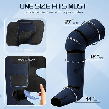 Gifts for Dad Mom Men Women Christmas Mothers Day, Fathers Day, Air Compression Massager with Heat for Foot, Leg, Calf, Thigh, Knee, Helpful for Vericose Veins, Muscle Fatigue, Cramps, Swelling, Edema