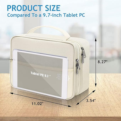Electronics Travel Organizer, Double Layer Cable Organizer Bag Waterproof Electronics Accessories Storage Bag for Charger, Phone, Power Bank, Hard Drive, Cord, Tablet