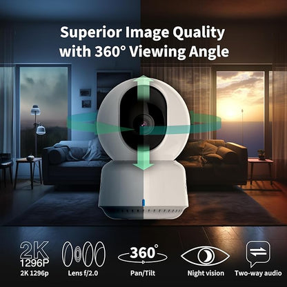 Aqara 2K Indoor Security Camera E1, Pan & Tilt, HomeKit Secure Video Indoor Camera, Two-Way Audio, Night Vision, Person Tracking, Wi-Fi 6, Plug-in Cam Supports HomeKit, Alexa and IFTTT