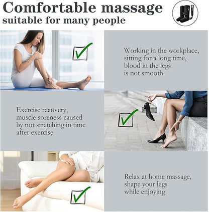 Gifts for Dad Mom Men Women Christmas Mothers Day, Fathers Day, Air Compression Massager with Heat for Foot, Leg, Calf, Thigh, Knee, Helpful for Vericose Veins, Muscle Fatigue, Cramps, Swelling, Edema