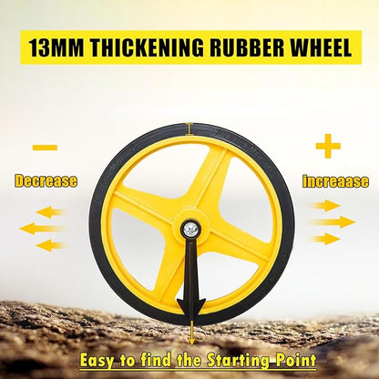 Zozen Measuring Wheel in Feet and Inches, 6-inch Measure Wheel - Telescopic/Mechanical/One Key to Reset/Starting Point Arrow and Cloth Carrying Bag, Measurement Up to 10,000Ft.