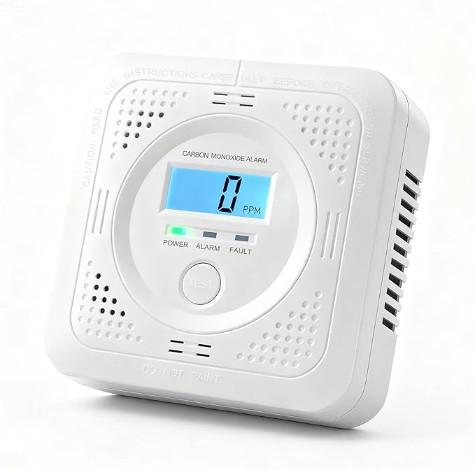 Carbon Monoxide detectors with LCD Constant Display, 85db Alarm & Low Power Design, Portable co Detector for Homes, rvs & Boats