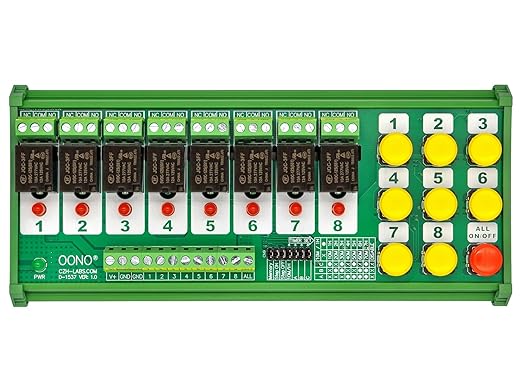 DIN Rail Mounting 8-Channel Multifunctional Bistable Relay Module