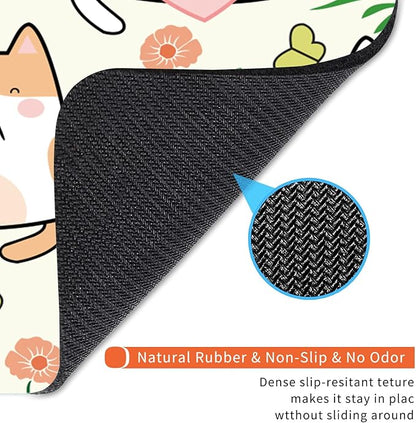 Armanza Square Mouse Pad Cute Cat, Personalized Premium-Textured Custom Mouse Mat Design, Washable Mousepad Cloth, Non-Slip Rubber Base Computer Mouse Pads for Wireless Mouse