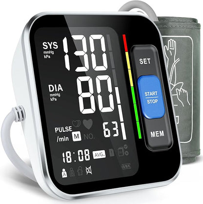 Blood Pressure Monitors for Home Use Upper Arm, Accurate Cuff 8.7”-15.7” Monitor with Large Backlight Display 2 Users 240 Sets Memory & HR Detection, Digital BP Machine with Carrying Case
