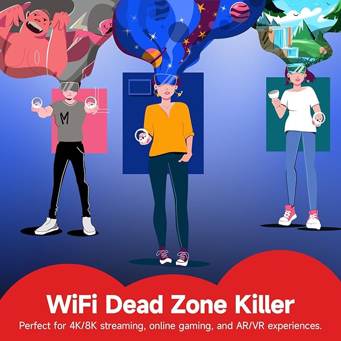 2026 WiFi Extender Signal Booster for Home, 15000sq.ft Wireless Internet Repeater, Long Range WiFi Booster and Signal Amplifier w/Ethernet Port, WiFi Router Extender Support 99% Devices, 1-Tap Setup