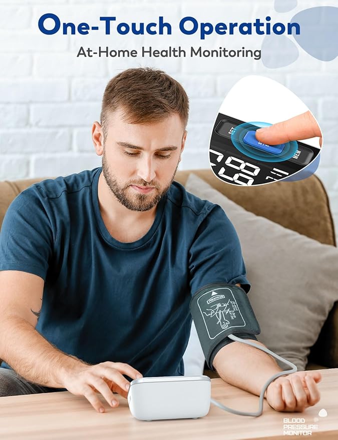 Blood Pressure Monitors for Home Use Upper Arm, Accurate Cuff 8.7”-15.7” Monitor with Large Backlight Display 2 Users 240 Sets Memory & HR Detection, Digital BP Machine with Carrying Case