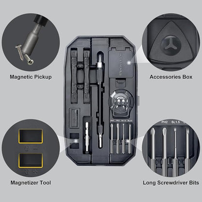 STREBITO Precision Screwdriver Set, 153 in 1 Electronics Tool Kit with Case, 140 PCS Magnetic Precision Bits - Computer, Laptop, iPhone, Macbook, PC, Game Controller, RC, Electronics, Phone Repair Kit