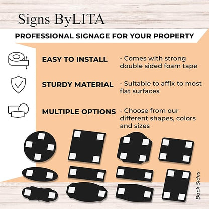Signs ByLITA Oval Electrical Panel Inside Sign (Black/Gold) - Small