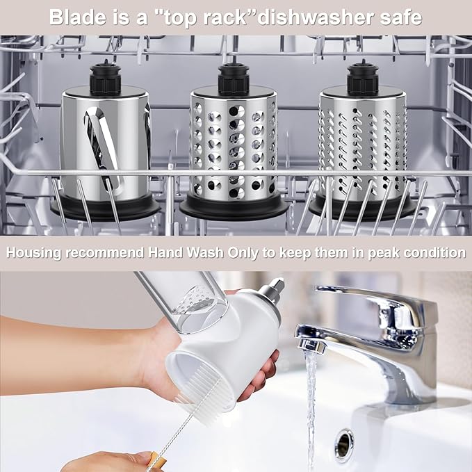 Cofun Slicer Shredder Attachment for Kitchenaid Stand Mixer, Cheese Grater Attachment, Food Slicer Salad Maker for Kitchen aid Mixer Accessories and Attachments with 3 Blades