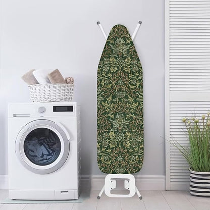 ZCFYGDX Breathable Ironing Board Cover Decor, Resist Scorching & Staining, 18x58 Wear & Soil Resistant Covers, Elastic Edges,3 Fasteners,Anti-Scorch Polyester Fabrics William Morris Prints