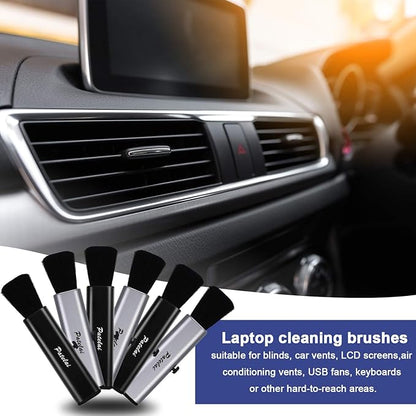 6 Pieces Portable Laptop Cleaning Brush Electronic Cleaning Brush Swipe Computer Brush for Laptops Keyboard Mobile Phones Cameras Digital Products Car Interior Detailing Home and Office Items