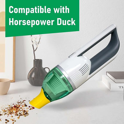 Replacement HEPA Filters Compatible with Horsepower Duck Vacuum Cleaner as Seen on TV, 4-Pack High-Efficiency Filtration, Washable Filters Compatible with Horsepower Duck Handheld Vac as Seen on TV