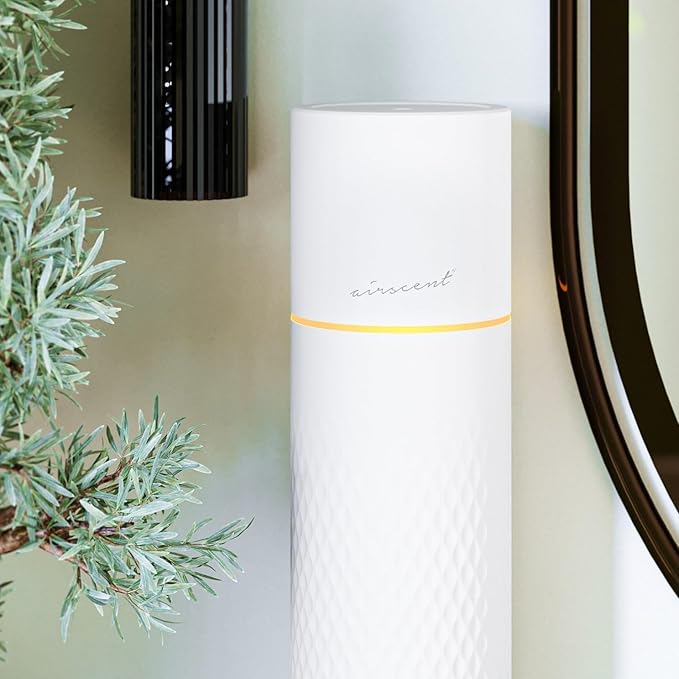 The AirScent Waterless Diffuser - Cold Air Scent Diffuser Oil Machine for Homes Offices Hotels and Spas - Aromatherapy Diffuser for Aesthetic Scenting - White - 4.05 Oz - Fragrance Oil Not Included