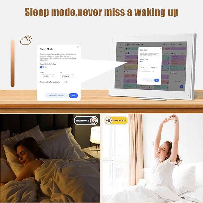 Digital Calendar: 15.6-inch Electronic Calendar & Chore Chart, Smart Touchscreen Interactive Display for Family Schedules–Wall Mount Included, Great for Organizing Your 2025-2026 Wall Planner