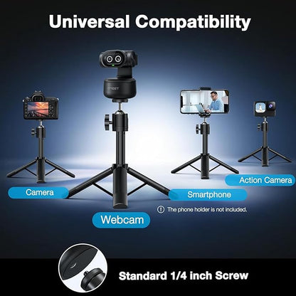 EMEET PIXY Dual-Camera AI-Powered PTZ Camera 4K with Tripod, AI Tracking, PDAF&AI Autofocus 0.2s, 1/2.55'' Sony Sensor, 3 Mics, Presets, 4K Webcam for Streaming, OBS/Twitch/Switch 2 Compatible