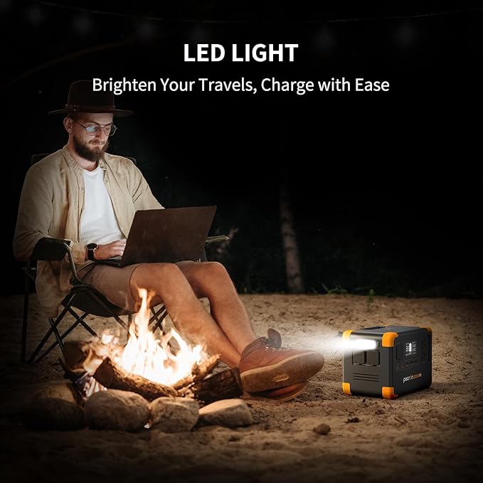 Pecron E500LFP Portable Power Station, 576Wh LiFePO4 Battery, 600W AC Outlets Solar Generator, Fast Charging Power Station for Home Use, RV, Camping, CPAP, Emergencies