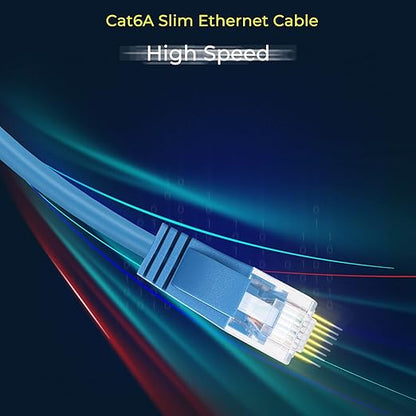 Rapink Cat6a 3ft Ethernet Cables (24 Pack) - Slim, 10G Support, Snagless, Flexible with Gold Plated Connectors