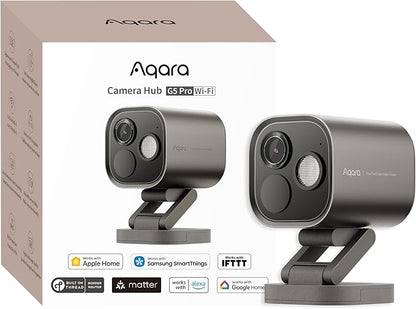 Aqara 4MP Camera Hub G5 Pro WiFi, True Color Night Vision Security Camera Outdoor, 2.4/5Ghz WiFi, HomeKit Secure Video, Thread Border Router, Local Detection, Thread/Zigbee, Supports Alexa,Google Home