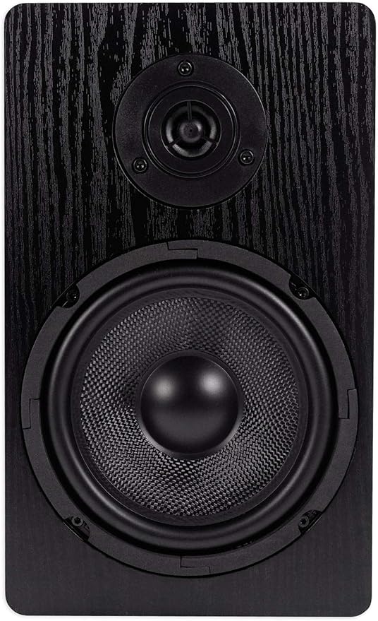 Rockville Pair RockShelf 64B V2 400W Black 6.5" Bookshelf Speakers, 4 Ohm, Kevlar Woofers, Silk Dome Tweeter, Wall-Mountable, for Home Theater and Music Enthusiasts