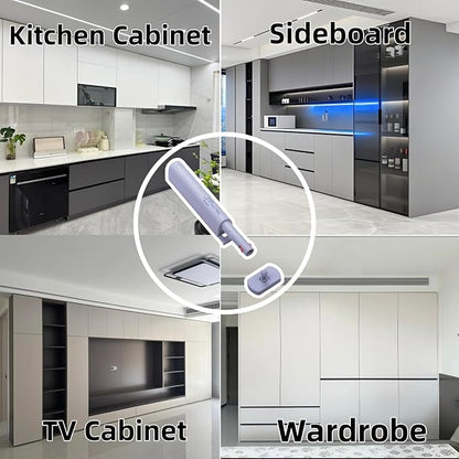 4 Sets Push Open Door Latch Touch Latches Push Latch Damping rebounder for Cabinet Hardware Release Latch Kitchen Drawer Push Catch Press Out Latch