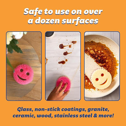 Scrub Daddy Sponges + Household Cleaning Supplies Bundle - PowerPaste Cleaning Putty, Tangerine Clean, PowErase Gel All Purpose Cleaner & Scrub Mommy (3 Pastes & 3 Sponges)