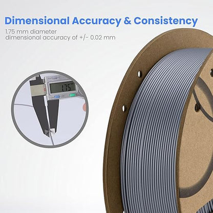 ELEGOO PLA Filament 1.75mm Purple 1KG, 3D Printer Filament Dimensional Accuracy +/- 0.02mm, 1kg Cardboard Spool(2.2lbs) 3D Printing Filament Fits for Most FDM 3D Printers