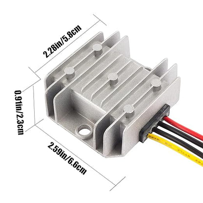 MGGi DC/DC Voltage Reducer Converter Regulator 12V 24V Step Down to 5V 3A 15W, Converter Regulator Power Supply Module Buck Transformer for Golf Cart Forklifts Car Vehicle, Aluminum