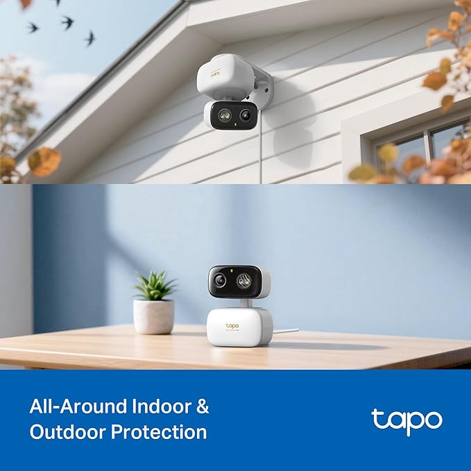 Tapo 3K 5MP Pan/Tilt Indoor/Outdoor Security Camera, Free Person/Vehicle/Baby Cry Detect & 360° Motion Track, Color Night, SD/Cloud, Wrks w/Alexa & Google Home, 2.4 GHz WiFi, HybridCam 360