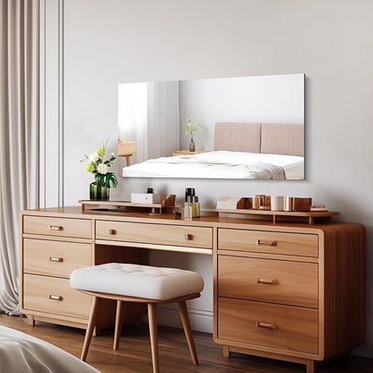 CILIBER Frameless Mirror, 20x40 Inch Bathroom Mirrors for Wall, Rectangle Bathroom Vanity Mirrors with Polished Edge, Hangs Horizontally or Vertically for Bathroom, Bedroom and Living Room