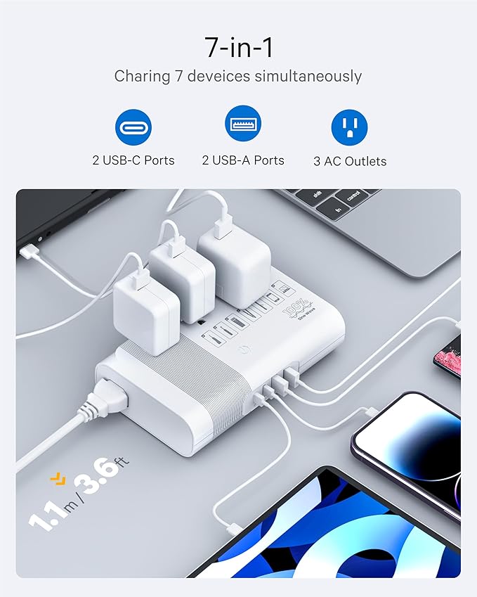 DOACE 220v to 110v Voltage Converter for European Travel: Max 500W Pure Sine Wave Voltage Converter US to Europe - 220 to 110 International Power Adapter Plug Combo Step Down Transformer White