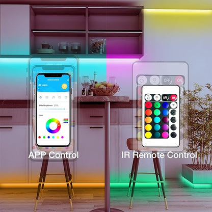 DAYBETTER Smart RGB Led Strip Lights, 200ft Led Lights for Bedroom with App Control, Multicolor Changing Led Light Strips Apply for Home Decor, Living Room, Kitchen, Home Party Decoration