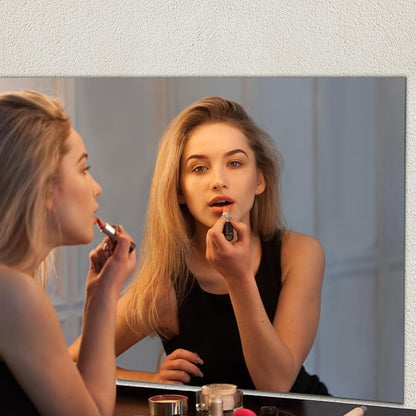 Mirrorons Frameless Wall Mirror 18" x 24", Modern Rectangle Bathroom Mirrors for Wall with Polished Edge, Horizontally or Vertically. Upgraded Shatterproof Mirror, Entryways, Bathroom, Gym.