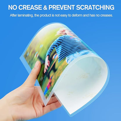 KTRIO 5 Mil Laminating Sheets 150 Pack, Various Sizes Thermal Laminating Pouches, Clear Laminate Sheets for Letter Size, Photos, Notecards, ID Badges, Business Cards, Compatible with Laminators