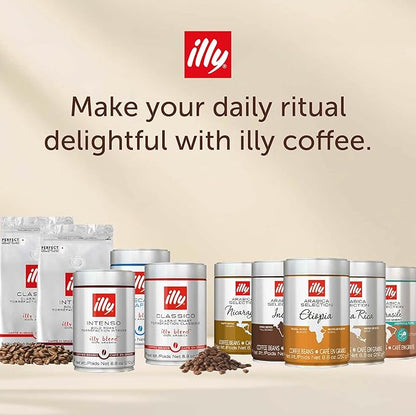 illy Whole Bean Coffee, Brasile Regenerative Agriculture Medium Roast, 100% Arabica, Premium Italian Coffee, Ideal for Espresso, Drip, Moka and French Press Brewing, 8.8oz, 6 Pack