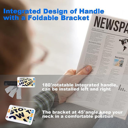 5 Inch Low Vision Aids, Electronic Auto Focus Reading Aid Simplified Buttons Digital Video Magnifier for The Visually Impaired, Low Vision, Color Blindness, Amblyopia