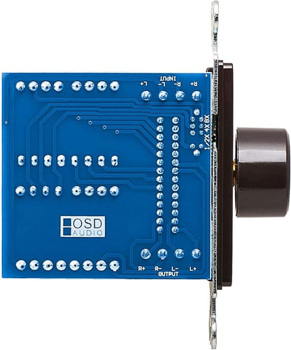 OSD Audio 100W in Wall Volume Control Impedance Matching for Home Speakers, Rotary Knob Brown SVC100