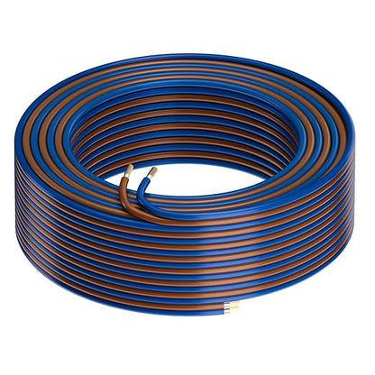 HiFind 14/2 Gauge AWG Car Audio Speaker Wire Cable 25 Ft, Professional Shielded OFC Zipper Wire, Transparent Soft PVC for Automotive Stereo HiFi Home Theater System, Subwoofer, Blue+ Brown