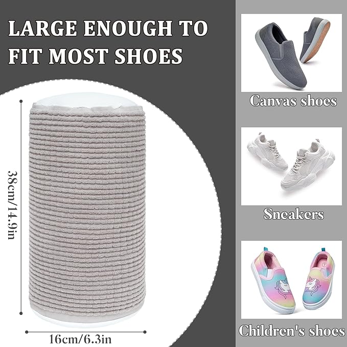 4Pcs Reusable Laundry Shoe Bag for Washer and Dryer, 2024 New Shoe Cleaning Bag, 360Cleaning for Sneaker and Gym Shoes (Grey)