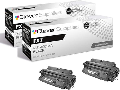 CS Compatible Toner Cartridge Replacement for Canon FX7 7621A001AA Black Fax Series FAX L2000 L2000iP LaserClass 710 720 720i 730 730i Toner Cartridge 2 Pack