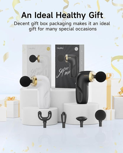 A1 Super Mini Massage Gun, Percussion Deep Tissues Muscle Massager, Compact Sports Travel Massage Gun, Portable Handheld Massager for Office, Home, Athletes(White)