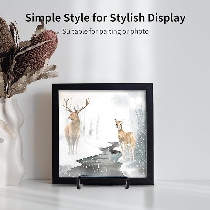 3 Pack 6 inch Metal Plate Stands for Display, Plate Holder Pictures Frame Easel Display Stand, Tabletop Picture Stand, Iron Easels for Display Photo Frames, Plates, Vinyl Record，Book, Plaque, Sign