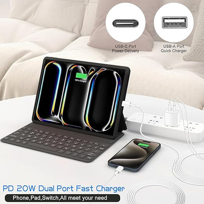 Dual Port A/C Charger for iPhone 17 16 15,Type C Charger Fast Charging Block,2Pack Quick USB C Wall Chargers Adapter,10FT USB C Charging Cable for iPhone 17/17 Pro Max/17 Air/16 Pro/16e/15 Plus/15 Pro