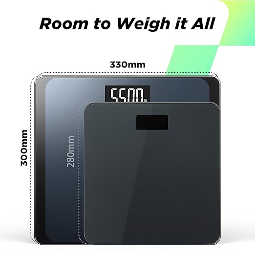 550lb Bathroom Digital Scale for Body Weight with Ultra-Wide Platform and Large LCD Display, Accurate High Precision Scale with Extra-High Capacity
