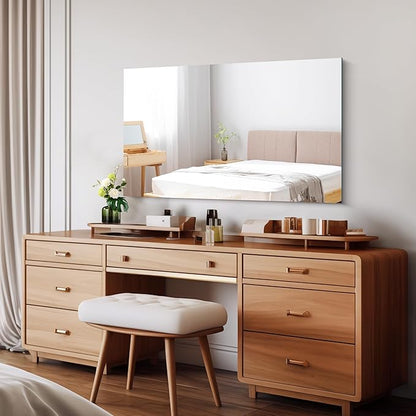 CILIBER Frameless Mirror, 24x40 Inch Rectangle Bathroom Mirrors for Wall, Upgraded Shatterproof Large Vanity Mirror Over Sink with Polished Edge for Bathroom, Bedroom, Living Room and Entryway