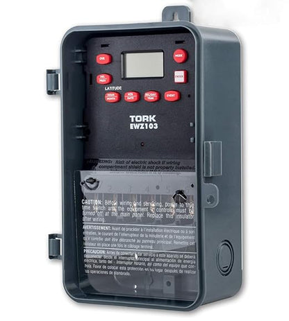 EWZ Series Multipurpose Control Astronomic 7 Day Time Switch, 120-277 VAC Input Supply, 1 Channel, DPST Output Dry Contact