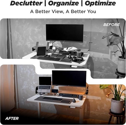 ULTRARM Moodular Add-ons Storage Tray [Accessory Only - Requires Moodular Wooden Monitor Stand Slide Rails for Use] Black MSA-TR